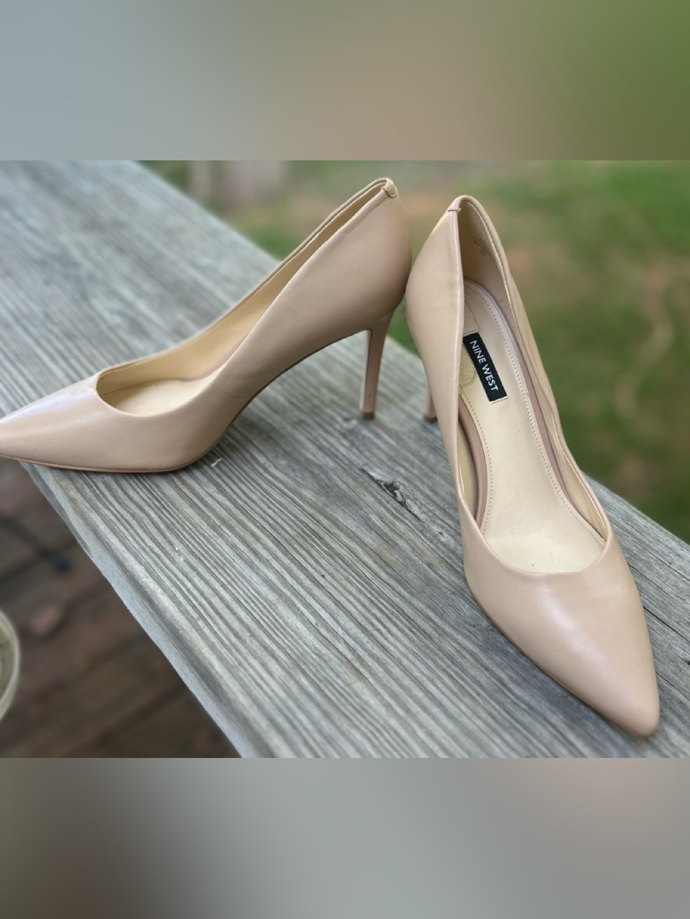 Nine West Beige Pointed-Toe Stiletto Pumps